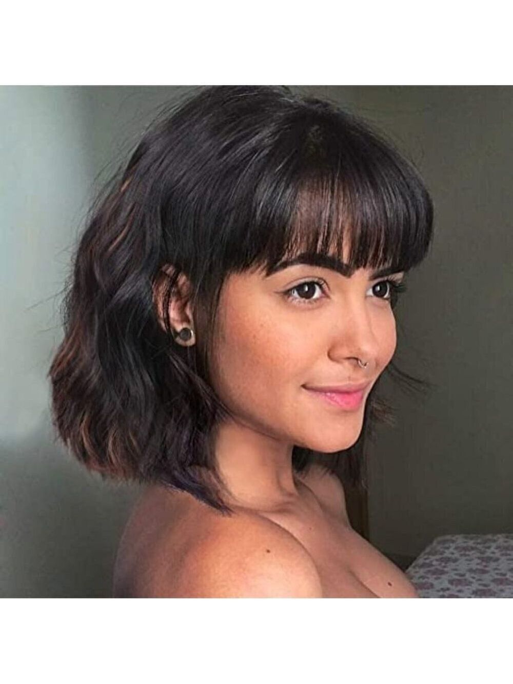 𝅺🆕 Gorgeous Short Wavy Brown Brunette Replacement Hair Wig  Lace SEXY NWT 👀😘